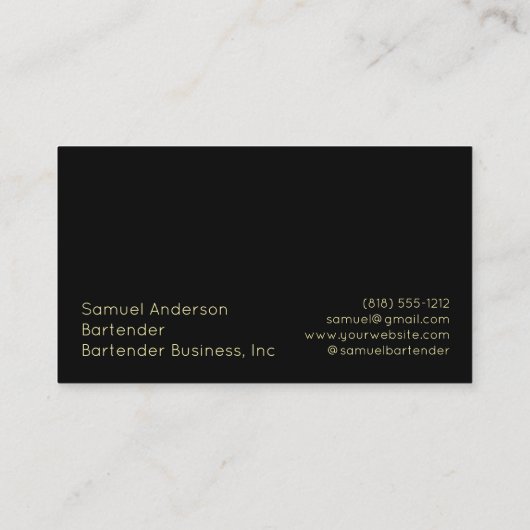 Bartender Visitekaartjes (Achterkant)