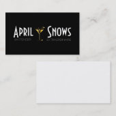 Bartender Visitekaartjes Gold Martini Cocktail (Voorkant / Achterkant)