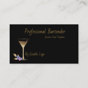 Bartender visitekaartjes - Goudkaarten