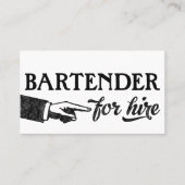 Bartender Visitekaartjes - Koel Vintage (Voorkant)