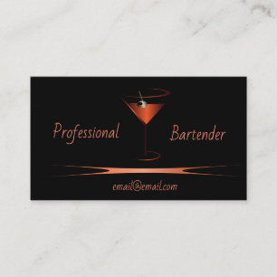 Bartender visitekaartjes - Rode kaarten