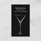 Bartender voor Hire Visitekaartje (Voorkant)