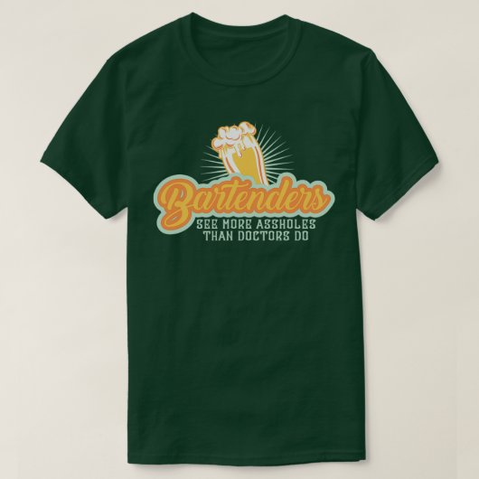 Bartender voor mannen Mixoloog Tapster Chef 2 T-shirt (Design voorkant)