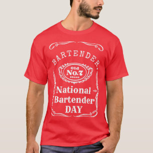 Bartender vrouw mannelijk Natio T-shirt