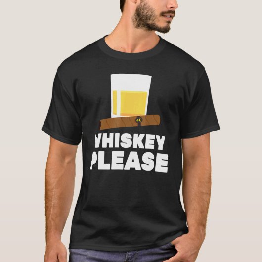 Bartender - Whiskey Please - Cigar - Bar - Tavern T-shirt (Voorkant)