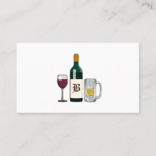 Bartender White Visitekaartje (Achterkant)