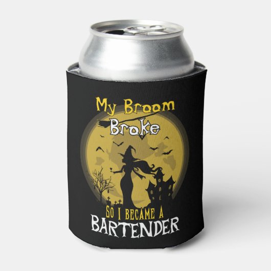 Bartender Witch Halloween Blikjeskoeler (Blikje Voorkant)