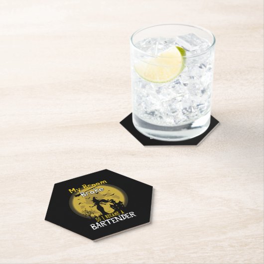 Bartender Witch Halloween Kartonnen Onderzetters (Insitu)