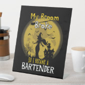 Bartender Witch Halloween Reclamebord Met Voetstuk (Insitu)