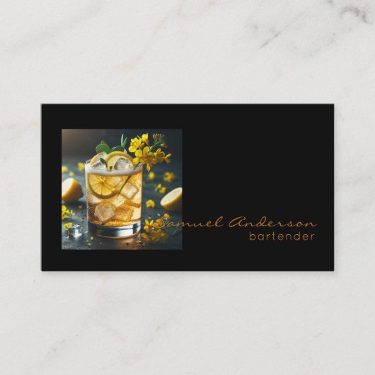 Bartender Zakelijke Kaarten Visitekaartje (Voorkant)