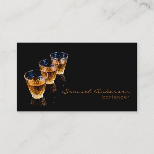 Bartender Zakelijke Kaarten Visitekaartje (Voorkant)