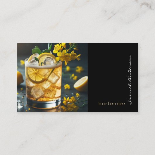 Bartender Zakelijke Kaarten Visitekaartje (Voorkant)