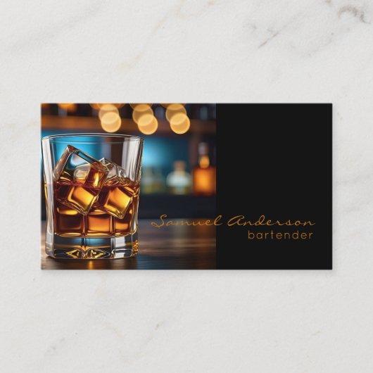 Bartender Zakelijke Kaarten Visitekaartje (Voorkant)
