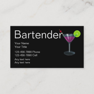 Bartender Zakelijke Kaarten Visitekaartje