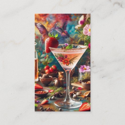 Bartender Zakelijke Kaarten Visitekaartje (Voorkant)