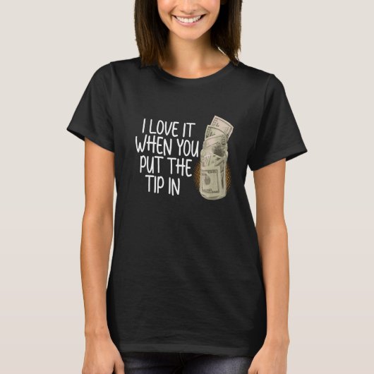 Bartender zet tip in deskundige barkeeper Bartendi T-shirt (Voorkant)