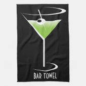 Bartenders Bar Towel Martini Glass Theedoek (Verticaal)