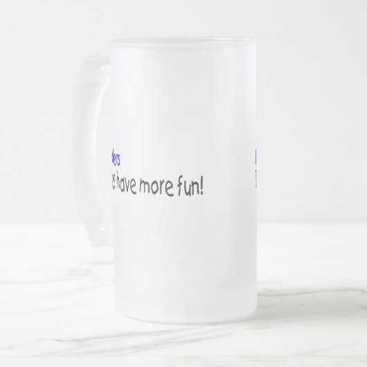 Bartenders hebben meer plezier matglas bierpul (Voorkant links)