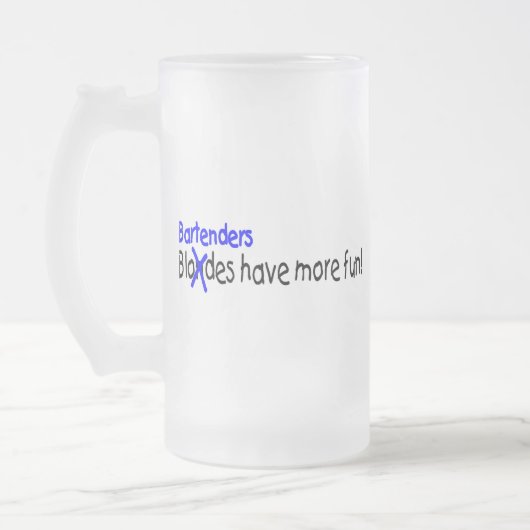 Bartenders hebben meer plezier matglas bierpul (Links)