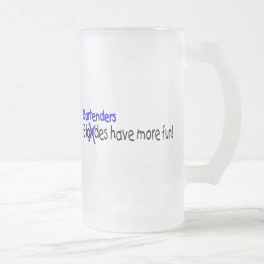 Bartenders hebben meer plezier matglas bierpul (Rechts)