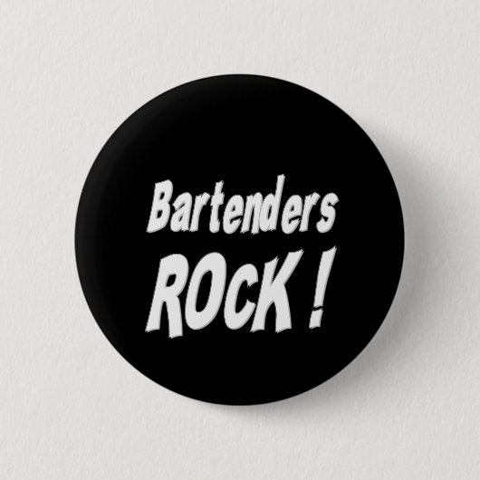 Bartenders Rock! Knoop Ronde Button 5,7 Cm (Voorkant)