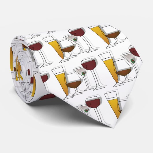 Bartender's stropdas Cocktailbril (Opgerold)