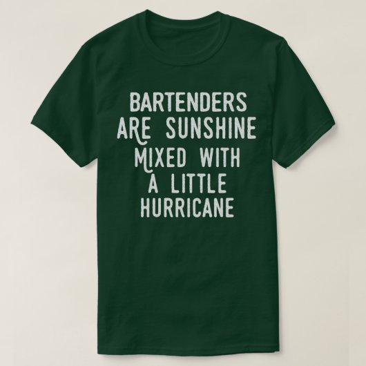 Bartenders worden gemengd met een kleine hurric t-shirt (Design voorkant)