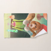 Bartending Dog in Retro Bar Bad Handdoek (Handdoek)