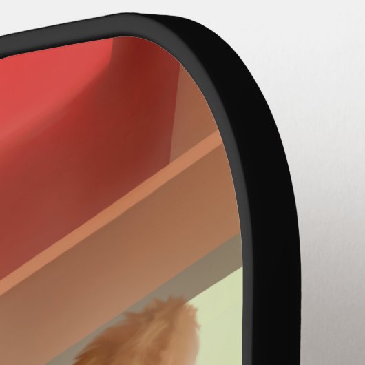 Bartending Dog in Retro Bar Pickleball Paddle (Links Detail)