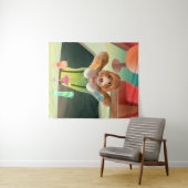 Bartending Dog in Retro Bar Wandkleed (In Situ (horizontaal))