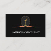 Bartending gouden cocktail visitekaartjes (Voorkant)