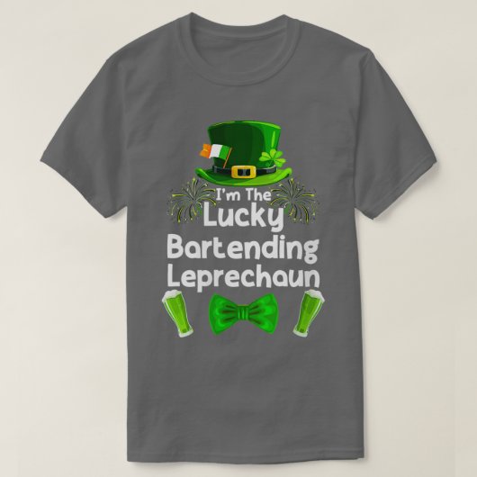 Bartending Leprechaun St Patrickx27S Day Bartender T-shirt (Design voorkant)
