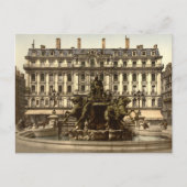 Bartholdi Fountain, Lyon, Frankrijk Briefkaart (Voorkant)