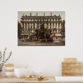 Bartholdi Fountain, Lyon, Frankrijk Poster (Keuken)