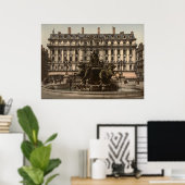 Bartholdi Fountain, Lyon, Frankrijk Poster (Thuiskantoor)