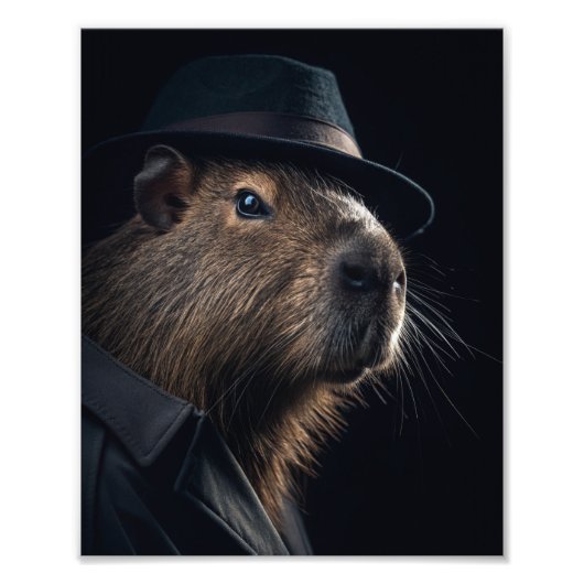 Bartholomew "Barty" Quibble - Capybara Foto Afdruk (Voorkant)