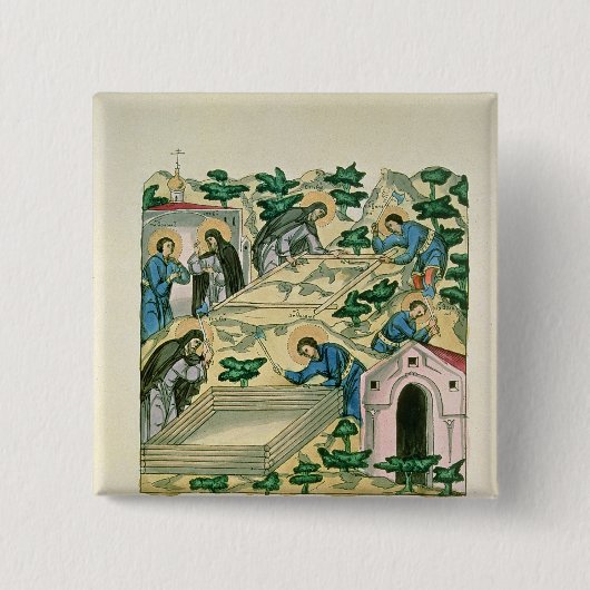 Bartholomew en Stephan Vierkante Button 5,1 Cm (Voorkant)