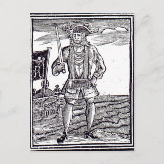 Bartholomew Roberts Briefkaart (Voorkant)