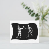 Bartholomew Roberts Flag Briefkaart (Staand voorkant)