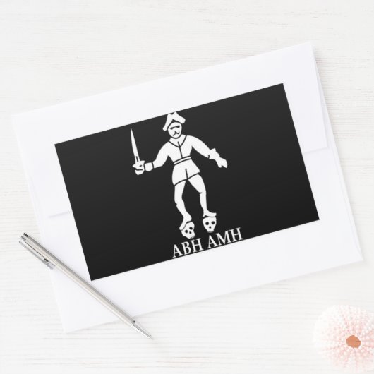 Bartholomew Robert's Pirate Flag Sticker (Envelop)