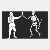 Bartholomew Roberts Pirate Flag Sticker (Voorkant)