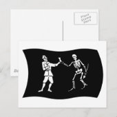 Bartholomew Roberts Vlag Ansichtkaart Briefkaart (Voorkant / Achterkant)