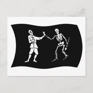 Bartholomew Roberts Vlag Ansichtkaart Briefkaart