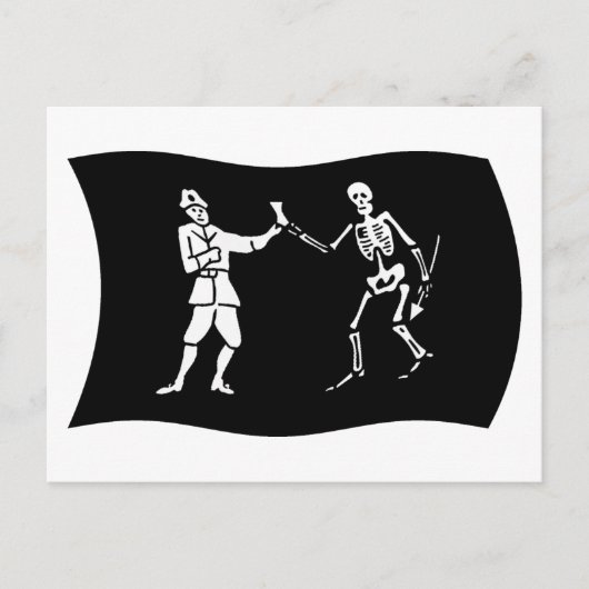 Bartholomew Roberts Vlag Ansichtkaart Briefkaart (Voorkant)