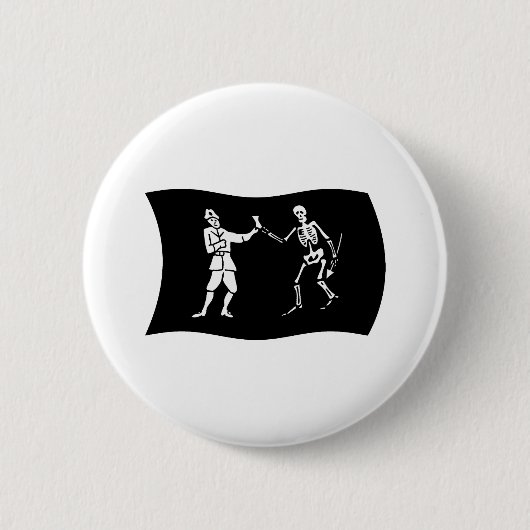 Bartholomew Roberts Vlag Button (Voorkant)