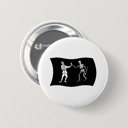 Bartholomew Roberts Vlag Button (Voorkant /achterkant)