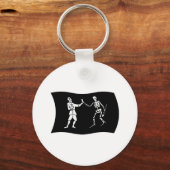 Bartholomew Roberts Vlag Sleutelhanger (Voorkant)