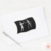 Bartholomew Roberts Vlagsticker Ovale Sticker (Envelop)