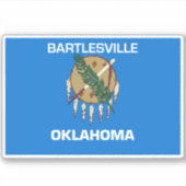 Bartlesville Oklahoma Vlag Sticker (Voorkant)