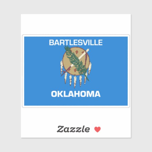 Bartlesville Oklahoma Vlag Sticker (Vel)